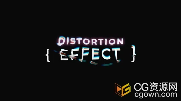 色彩失真未来感文字标题动画AE模板Chromatic Distortion Titles