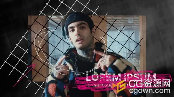 定格画面介绍人物信息动画视频-DR达芬奇模板