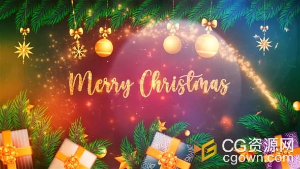 2026年圣诞节庆典活动开场视频片头-AE模板