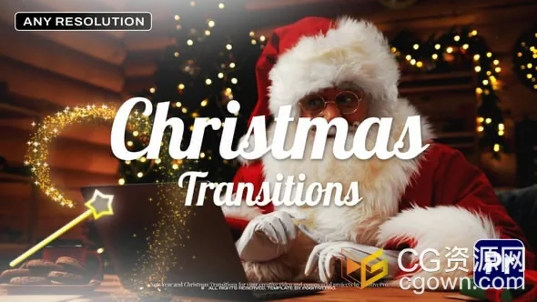 18种圣诞节视频剪辑转场过渡特效动画-PR模板