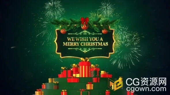 2026圣诞节电子贺卡节日庆祝活动片头介绍-AE模板