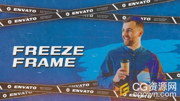 定格动画画面介绍人物信息AE模板下载