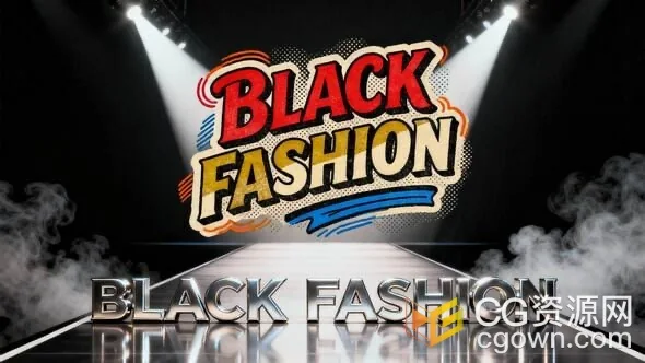 黑色时尚风格设计介绍宣传视频动画AE模板