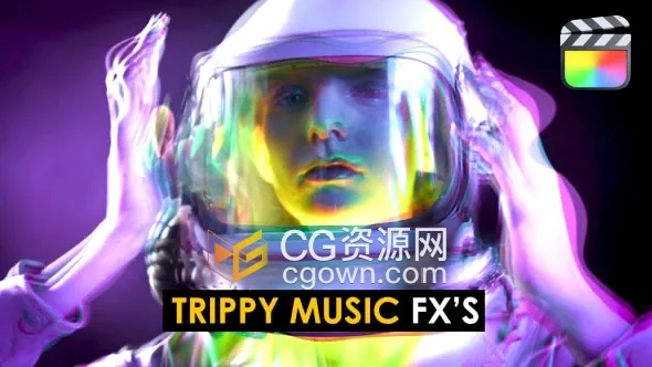 生成迷幻效果音乐MV视频效果FCPX插件Trippy Music Effects