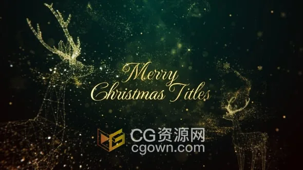 仙境粒子特效圣诞节元素场景动画开场宣传视频片头-AE模板