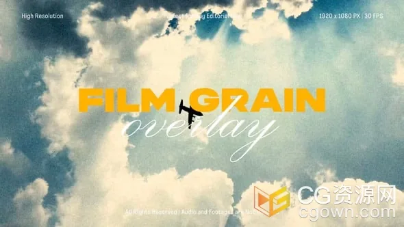 After Effects制作胶片颗粒叠加图层AE模板