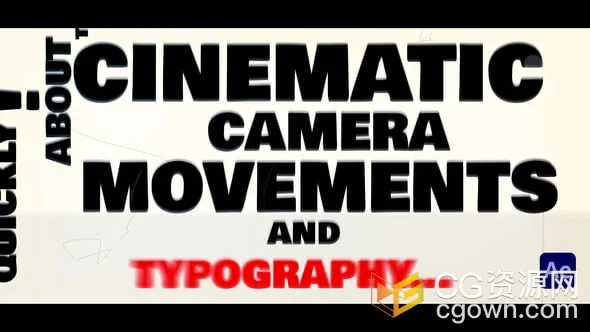 创意介绍文字排版动画宣传标题视频AE模板