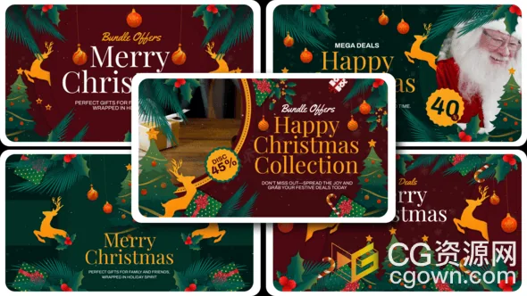 圣诞节商品促销活动宣传视频-AE模板下载