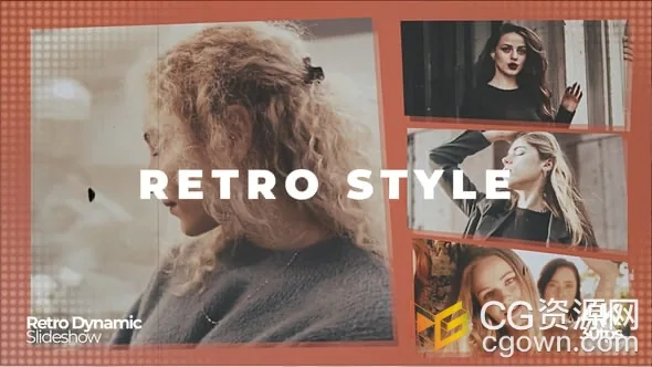 复古动态幻灯片宣传介绍视频开场动画AE模板