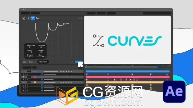AE脚本Curves v1.0.4缓入缓出动画曲线编辑工具+视频教程-CG资源网 AE脚本Curves v1.0.4缓入缓出动画曲线编辑工具+视频教程