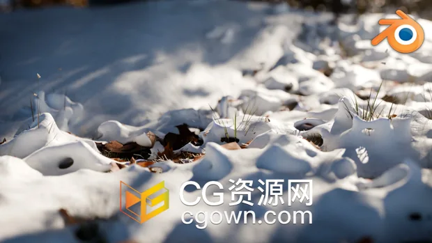 Blender插件Snow雪地发生器几何节点预设