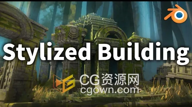 Blender中世纪城镇城堡欧洲亚洲建筑3D模型资产Stylized Building Library Vol.1 Kitbash Assets v1.0.1