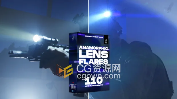 6K分辨率视频素材变形镜头光晕宽银幕光线泄漏闪烁叠加素材