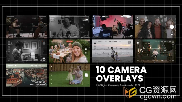 模拟相机屏幕取景器或监控画面效果叠加层预设包AE模板-CG资源网 模拟相机屏幕取景器或监控画面效果叠加层预设包AE模板