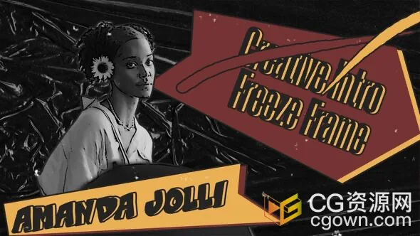 卡通风格化定格画面介绍视频AE模板Freeze Frame 2026