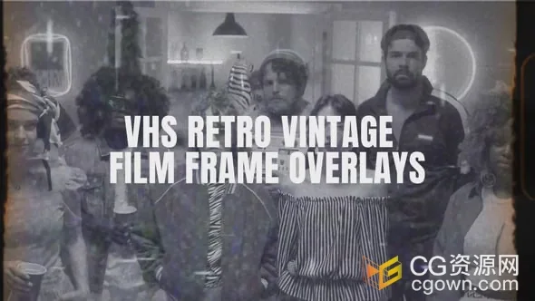 12种复古VHS电影胶片效果叠加层预设PR模板