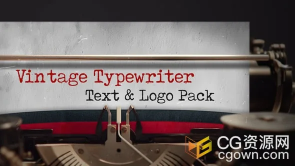 复古老式打字机打字效果动画视频片头AE模板