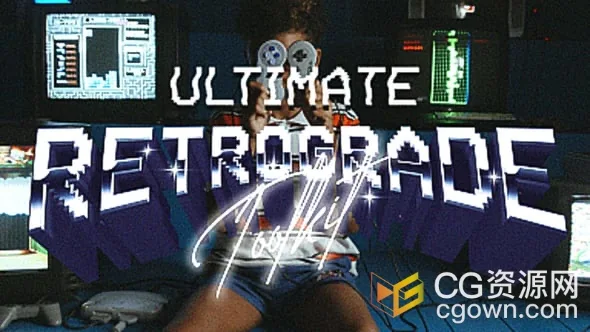 生成老年代摄像机CRT录像视频特效效果AE模板Ultimate Retrograde Toolkit