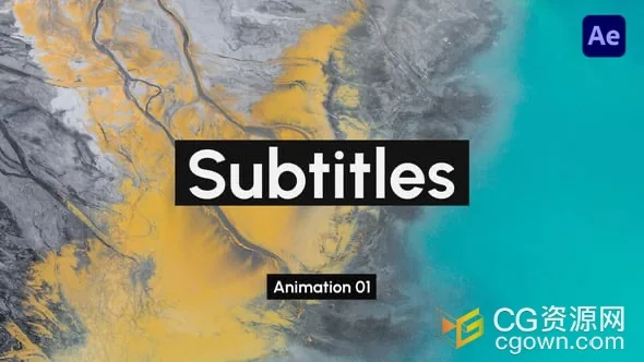 4K分辨率5个字幕动画AE视频模板下载