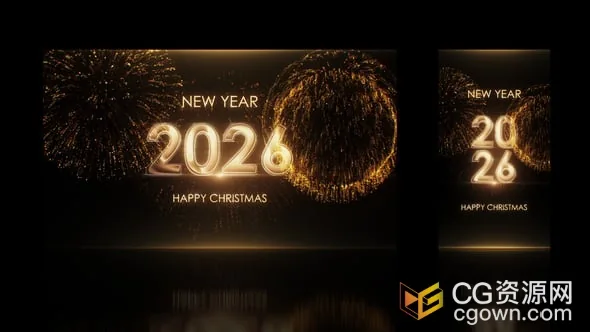 2026年新年快乐视频片头动画AE模板下载