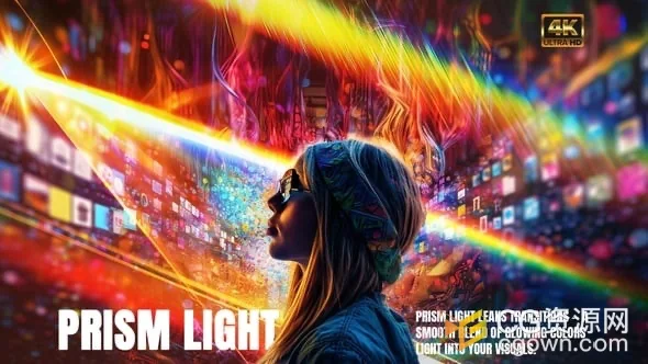 DR达芬奇模板-棱镜光线漏光光效动画视频转场特效