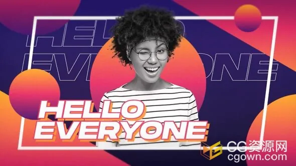 现代且充满活力开场视频模板AE工程素材