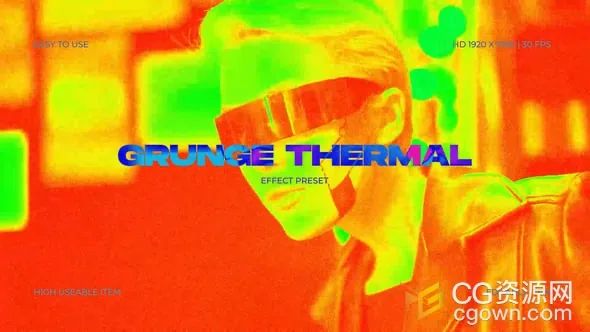 生成热成像风格视频效果预设动画AE模板下载
