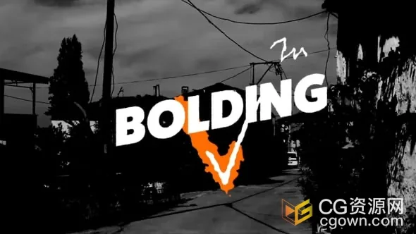 水墨动感线条动画元素文字标题设计效果AE模板