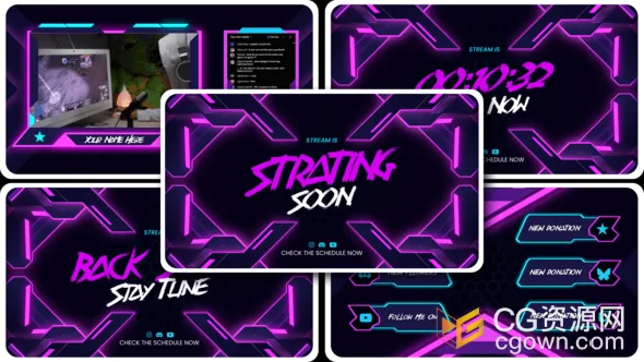 游戏流媒体主播内容创作比赛直播视频包装设计AE模板-CG资源网 游戏流媒体主播内容创作比赛直播视频包装设计AE模板