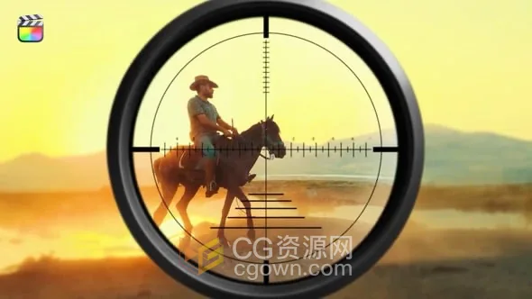 生成狙击手瞄准镜视频画面效果FCPX插件Scope Effect-CG资源网 生成狙击手瞄准镜视频画面效果FCPX插件Scope Effect