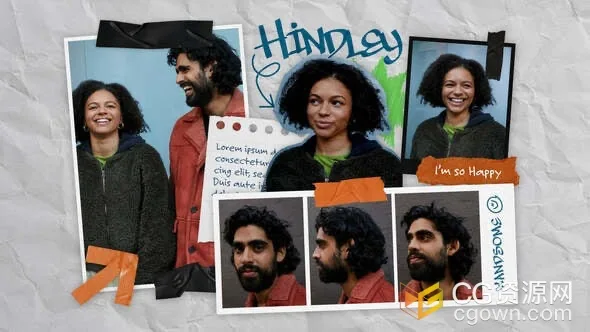 相片剪贴簿照片拼贴动画视频AE&PR模板+背景音乐-CG资源网 相片剪贴簿照片拼贴动画视频AE&PR模板+背景音乐