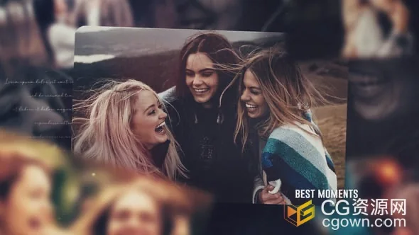 温馨回忆视频相册照片幻灯片动画PR模板