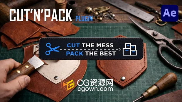 AE脚本Cut’n’Pack V1.0.0自动切片分割图层工具+视频教程