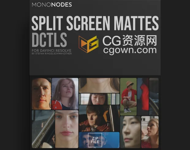 达芬奇插件创建视频分屏遮罩DCTL节点预设Split Screen Mattes DCTLs v1.0