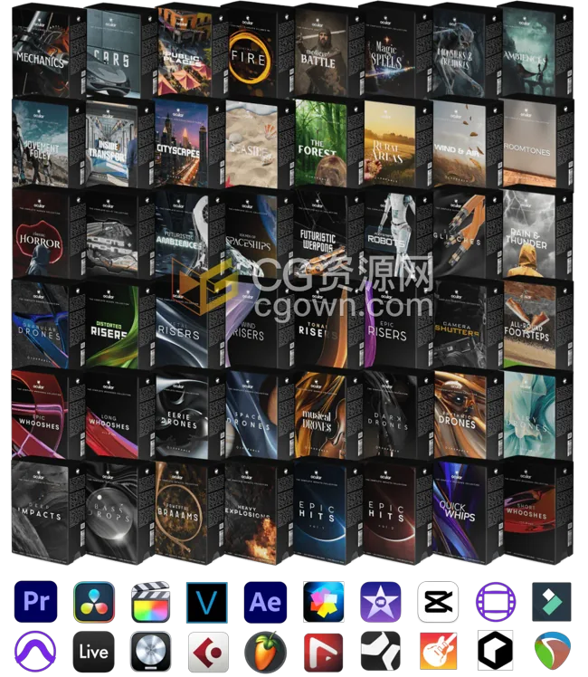 4000+终极音效套装电影大片游戏视频环境氛围配音音效素材