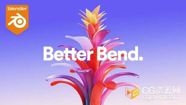 Blender插件Better Bend V1.1三维模型弯曲几何节点预设