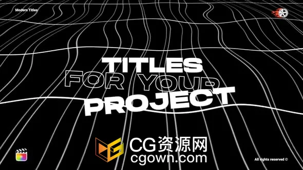 FCPX插件8组文字标题动画模板Modern Titles