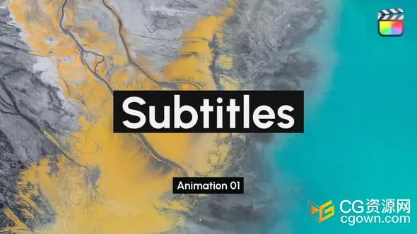 5种文字动画字幕FCPX插件Subtitles