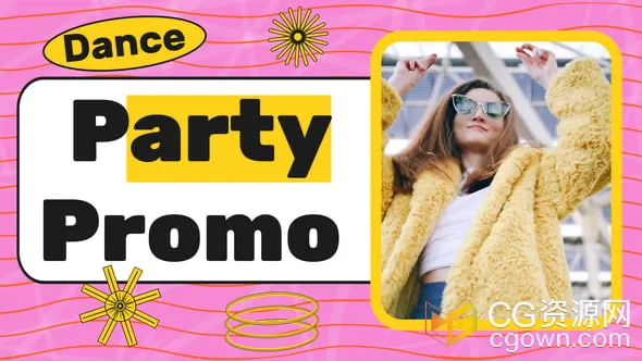 创意设计动态元素舞蹈开场宣传视频片头AE模板