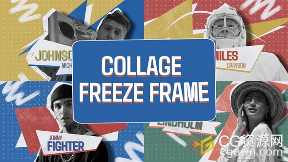 拼贴风格设计视频定格动画介绍AE模板-CG资源网 拼贴风格设计视频定格动画介绍AE模板
