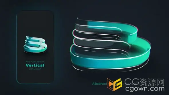 3D玻璃质感标志动画LOGO演绎视频片头-AE模板