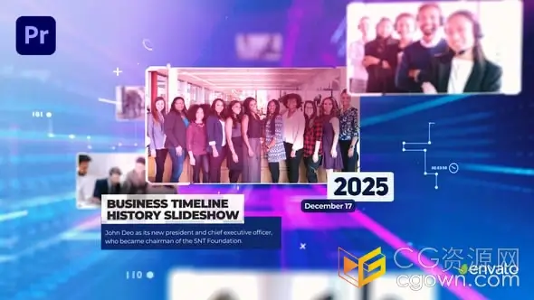 企业时间线历史幻灯片企业宣传视频-PR模板下载