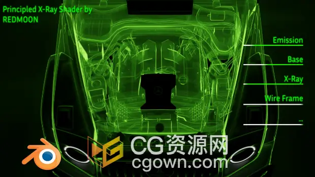 Blender插件Principled X-Ray Shader X射线着色器预设