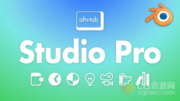 Blender插件Alt Tab Studio Pro V1.0.4摄影棚灯光材质摄像机动画综合工具集