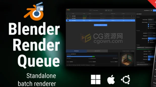 Blender插件Render Queue Pro V5.2.3渲染队列管理工具