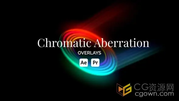 色差叠加工具生成视觉效果动画AE&PR模板下载