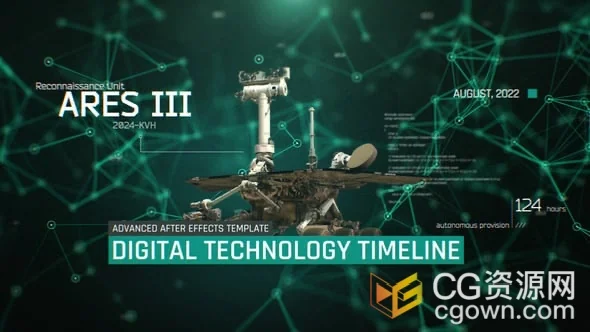 探索创意与科技完美结合数字技术时间线宣传片视频-AE模板