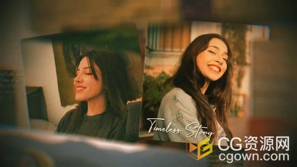 家庭温馨照片幻灯片动画视频相册PR模板