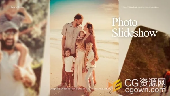 电影感家庭照片幻灯片视频相册动画-PR模板