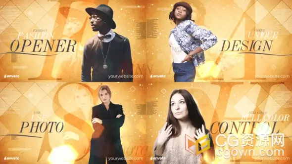 潮流时尚人物时装周宣传介绍视频动画AE模板